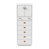 20.25" Unfinished 6 Drawer 2 Door Drexel Vintage Tallboy #08783