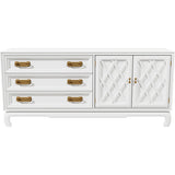 68" Unfinished 2 Door 3 Drawer Vintage Buffet #08822