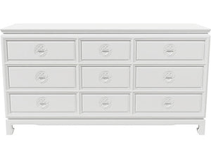 60" Unfinished 9 Drawer Vintage Dresser #08598