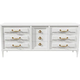 72" Unfinished 9 Drawer Vintage Dresser #08541