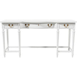 54" Unfinished 3 Drawer Thomasville Vintage Console Table #08785