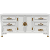 66" Unfinished 6 Drawer 2 Door Vintage Buffet #08550