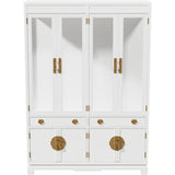 56" Unfinished 8 Door 2 Drawer Vintage Hutch #08844