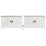 38" Unfinished 2 Door Vintage Open Tops Dresser Set of 2 #08799