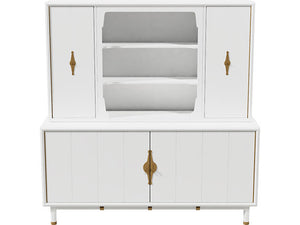 67" Unfinished 4 Door Vintage Hutch #08535