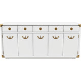 66" Unfinished 4 Door 3 Drawer Drexel Vintage Buffet #08858