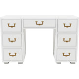 48" Unfinished 7 Drawer Artefacts Vintage Desk #08692