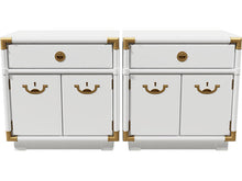 Load image into Gallery viewer, 24.5&quot; Unfinished 1 Drawer 2 Door Drexel Vintage Nightstand Set of 2 #08505
