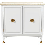 34.25" Unfinished 2 Door Vintage Marble Top Buffet #08849