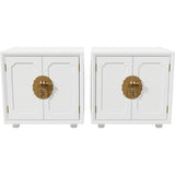 24" Unfinished 2 Door Vintage Side Table Set of 2 #08820