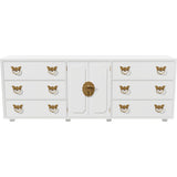80" Unfinished 2 Door 6 Drawer Vintage Buffet #08815