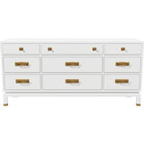 66" Unfinished 9 Drawer Vintage Dresser #08774