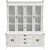 68.5" Unfinished 6 Door 3 Drawer Vintage Bamboo Style Hutch #08841