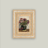 Mauve Floral Framed Antique Art
