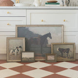 Two Fox Terriers Framed Antique Art