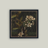 Dark Apple Blossoms Framed Antique Art