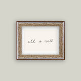 All Is Well Framed Antique Print