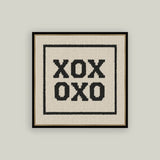 Cross Stitch XOXO Framed Antique Print