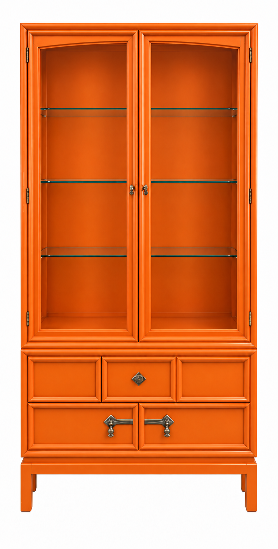 Drexel vintage hutch #09010 — electric orange finish preview