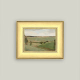 Studies by a River Framed Antique Art