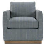 32" Allie Swivel Chair — Indigo Kid-proof Stripe — Fabric RA251-52 | Rowe Quick Ship