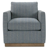 32" Allie Swivel Chair — Indigo Kid-proof Stripe — Fabric RA251-52 | Rowe Quick Ship