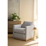 32" Allie Swivel Chair — Indigo Kid-proof Stripe — Fabric RA251-52 | Rowe Quick Ship — additional Rowe photo 1