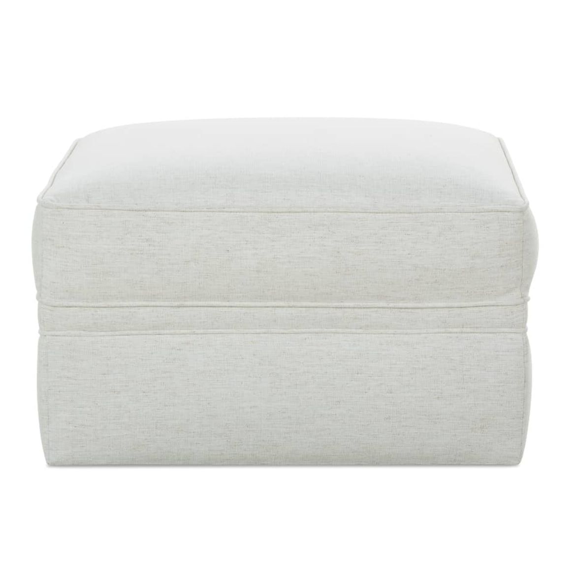 28" Kara Ottoman — Nomad Snow — Fabric 102CR-19 | Rowe Quick Ship