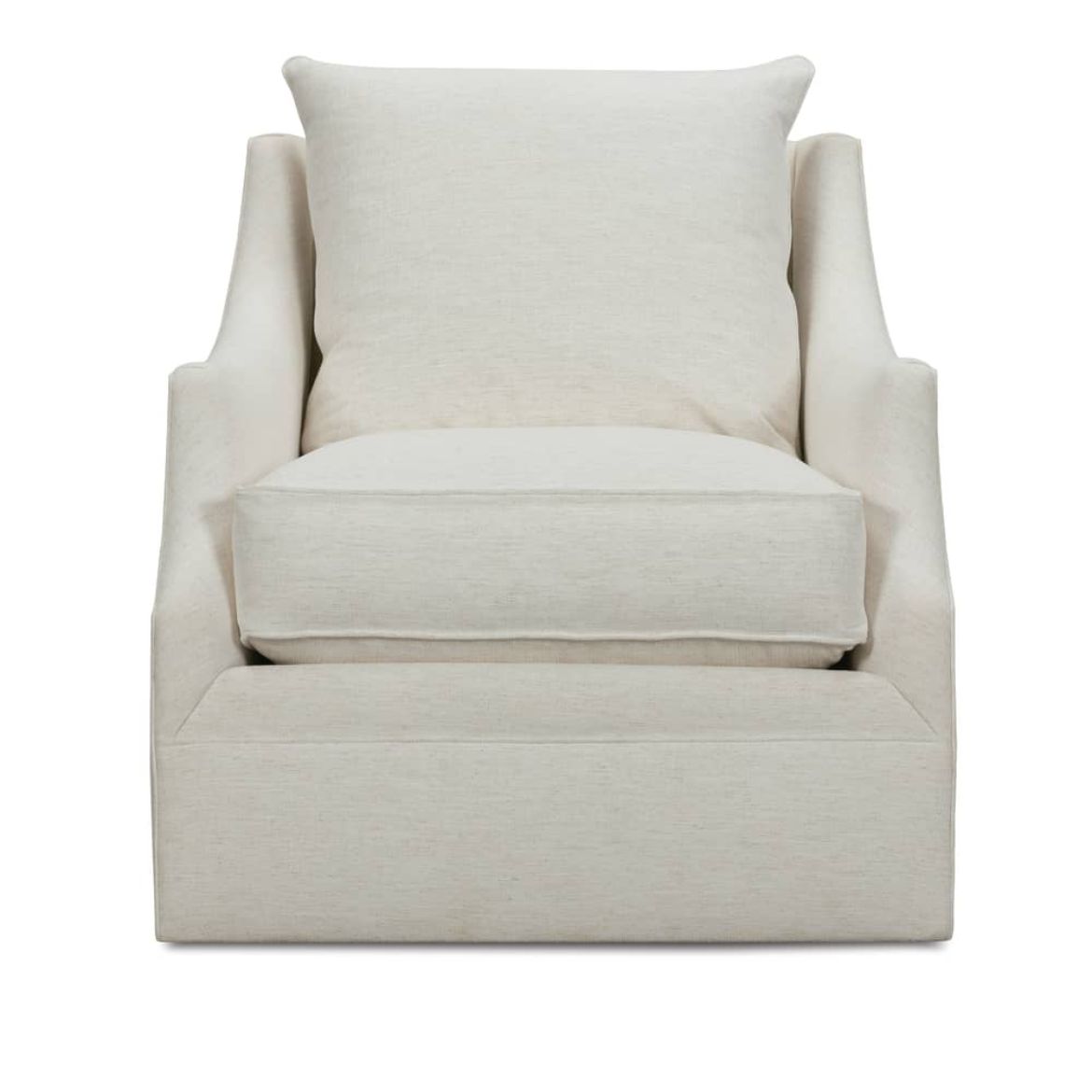 33" Kara Swivel Glider Chair — Nomad Snow — Fabric 102CR-19 | Rowe Quick Ship