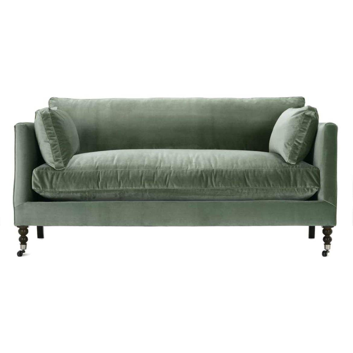 71" Madeline Sofa — Antiqued Moss Velvet | Rowe Quick Ship