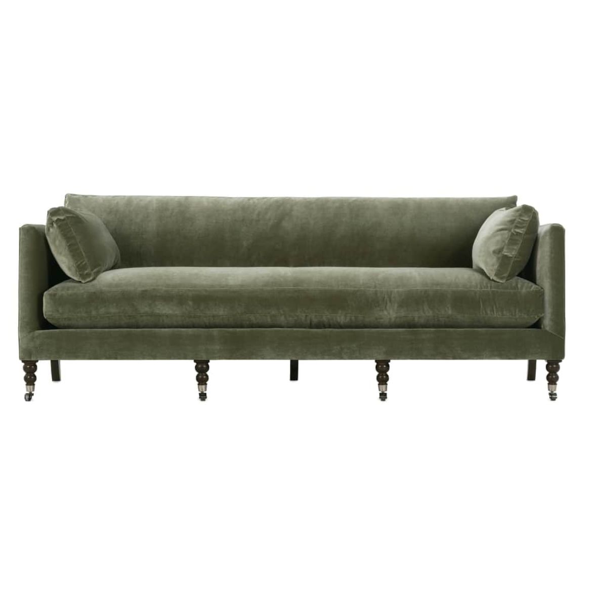 90" Madeline Sofa — Antiqued Moss Velvet | Rowe Quick Ship