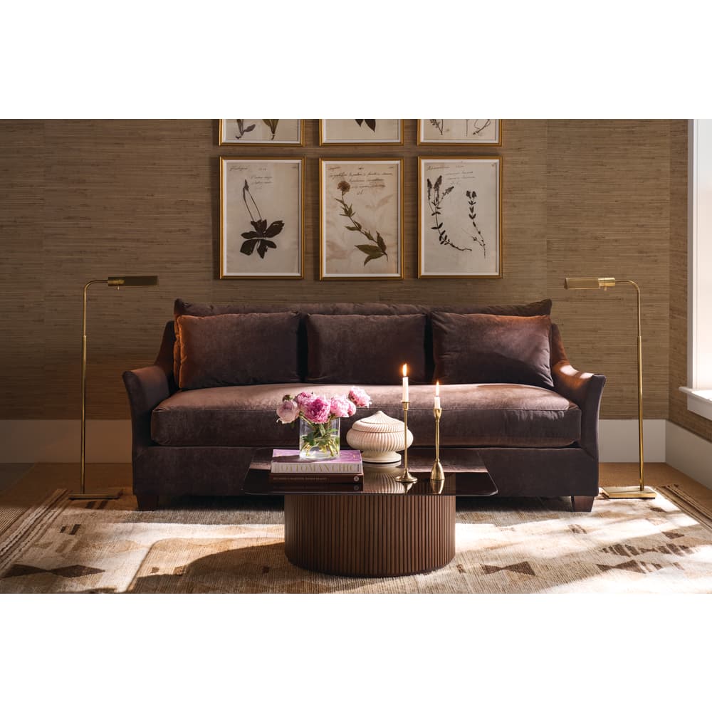 98" Moreau Sofa — Fabric 13295-80 | Rowe Quick Ship — Rowe room and detail photo