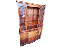 Load image into Gallery viewer, 46.5&quot; Finished 3 Drawer 3 Door Vintage Hepplewhite Hutch #07600
