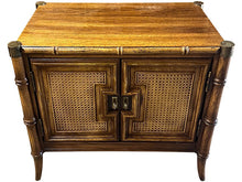 Load image into Gallery viewer, 27.5&quot; Unfinished 2 Door Stanly Furniture Vintage Bamboo Style Single Nightstand #07968
