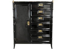 Load image into Gallery viewer, 45&quot; Finished 6 Drawer 1 Door Stanly Furniture Vintage Bamboo Style Tallboy #07967
