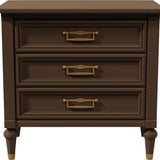 26" Unfinished 3 Drawer Vintage Single Nightstand #07510