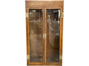 32" Unfinished 2 Door Henredon Vintage Glass Door Hutch #08160