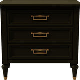 26" Unfinished 3 Drawer Vintage Single Nightstand #07510