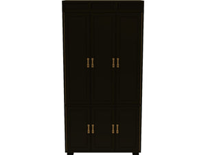 38" Unfinished 2 Drawer 4 Door Artefacts Vintage Wardrobe Hutch #07393