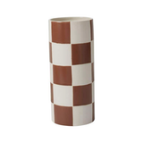 Terracotta Checkerboard Vase