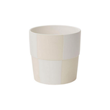 Off-White Checkerboard Pot Large