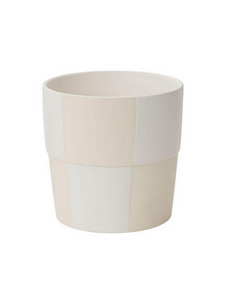 Off-White Checkerboard Pot Large