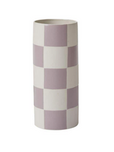 Load image into Gallery viewer, Purple Checkerboard Vase
