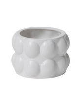 Load image into Gallery viewer, White Ceramic Bubble Pot Extra Small
