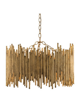 Load image into Gallery viewer, Prescott Gold Leaf Chandelier
