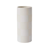 White Checkerboard Vase