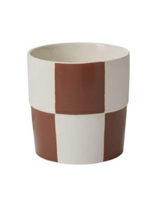 Terracotta Checkerboard Pot Large