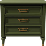 26" Unfinished 3 Drawer Vintage Single Nightstand #07510