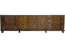 Load image into Gallery viewer, 116&quot; Unfinished 3 Door 6 Drawer Mastercraft Furniture Co. Vintage Buffet #07917
