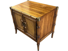 Load image into Gallery viewer, 27.5&quot; Unfinished 2 Door Stanly Furniture Vintage Bamboo Style Single Nightstand #07968
